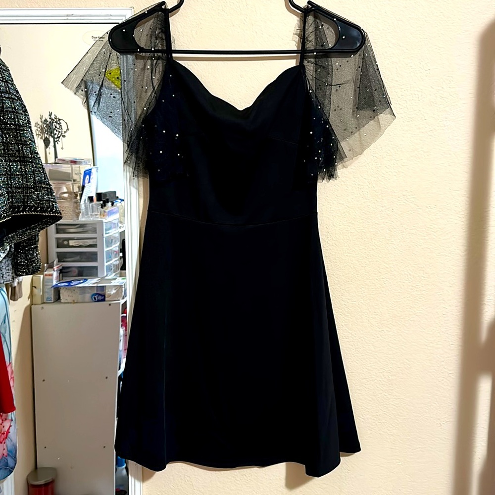 Mini black dress